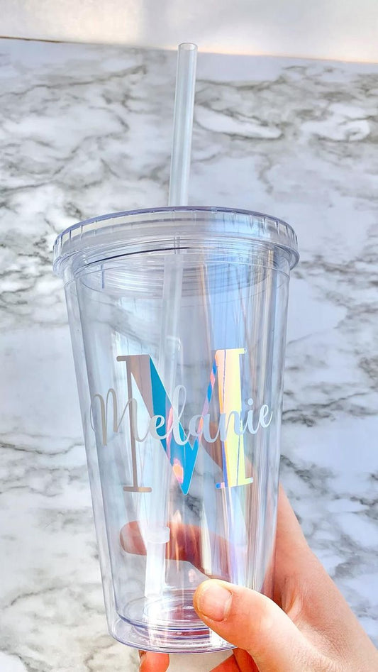 Vaso tumbler personalizado con nombre